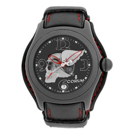 Corum Bubble Night Flyer Black PVD Stainless Steel Automatic Mens Strap Watch