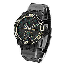 Ulysse Nardin Maxi Marine Diver Black Sea 263-92LE-3c/928-rg Black Stainless Steel Rubber & 18K Rose Gold Mens Watch