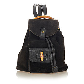 Gucci Bamboo Suede Backpack