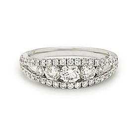 18K White Gold with 1.30ct. Diamond Ring Size 6.5