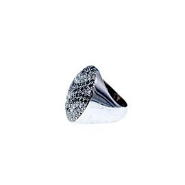 18 Karat Gold Diamond and Black Diamond Ring by Cartier Paris