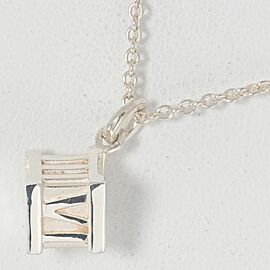 TIFFANY & Co 925 Silver Atlas cube Necklace LXNK-426