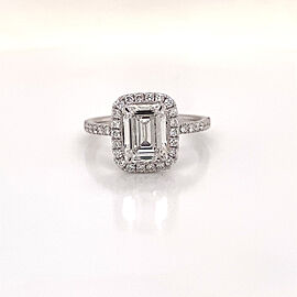 6 Carat Emerald Cut Lab Grown Diamond Engagement Ring. Three-Stone. IGI Certified