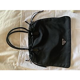 Prada Tessuto Drawstring Shopper Tote Bag