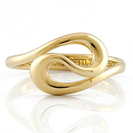 TIFFANY&Co. 18K yellow Gold Open wave Ring CHAT-412