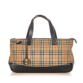 burberry House Check Canvas Handbag