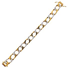 Cartier Diamond Gold Curb Link Bracelet