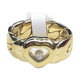 Chopard 18K Yellow Gold Happy Diamond 82/2501-20 Ring Size: 5.5