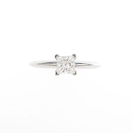 TIFFANY & Co 950 Platinum Princess Ring LXGYMK-775