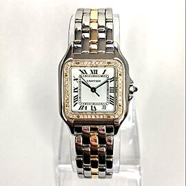 CARTIER PANTHERE Quartz 27mm 1 Row Gold DIAMOND Watch