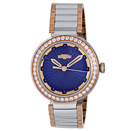 Dewitt Blue Empire Diamond 18K Rose Gold and Steel Quartz Ladies Watch