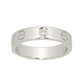 Cartier 18K White Gold US:4.5 Mini Love Diamond Ring