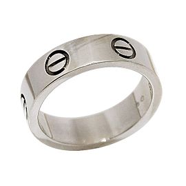 Cartier Love 18K White Gold Band Ring Size 5.5