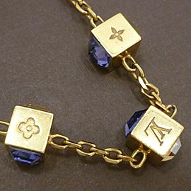 LOUIS VUITTON Gold Tone Collier Gamble Necklace