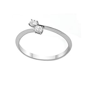 18k White Gold 2 Diamond Ring