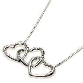 Tiffany & Co 925 Silver Triple heart Necklace QJLXG-1333