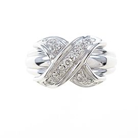 TIFFANY & Co 18K white Gold Signature Ring LXGYMK-901