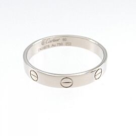 Cartier 18K white Gold Mini Love US 10 Ring E0839