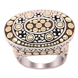 John Hardy Silver and Gold Oval Circles Ring