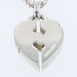 GUCCI 925 Silver Knot heart Necklace LXGBKT-86