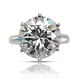 10 CARAT ROUND CUT I COLOR VS2 CLARITY DIAMOND ENGAGEMENT RING 14K WHITE GOLD CERTIFIED 10 CT I VS2 BY MIKE NEKTA