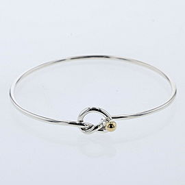 TIFFANY & Co 925 Silver 18K Yellow Gold Love knot bracelet LXGBKT-1222