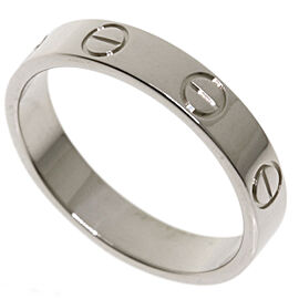 CARTIER 18K White Gold mini love US 5.25 Ring QJLXG-2583