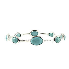 Ippolita Sterling Silver Rock Candy 8-Stone Turquoise Bangle Bracelet