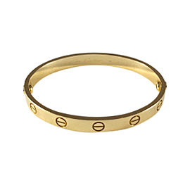 Cartier Love 18K 750 Yellow Gold Bangle Bracelet Size 16