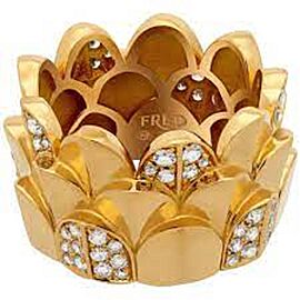 FRED OF PARIS - "Une Ile D'or" Yellow Gold, Diamond Ring