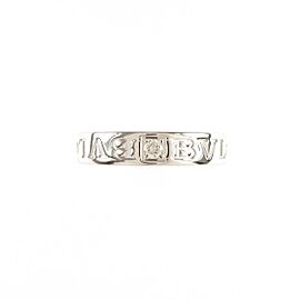 Bvlgari Double Logo 18k White Gold Diamond Ring LXGKM-233