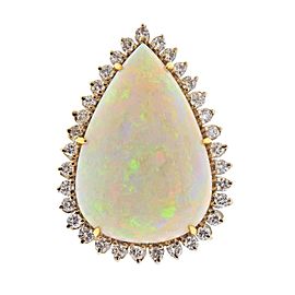 Opal Diamond Gold Cocktail Ring