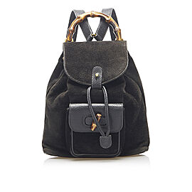 Gucci Bamboo Suede Backpack