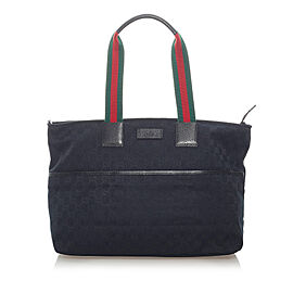 Gucci GG Canvas Web Tote Bag