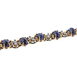 Sapphire Diamond Gold Bracelet