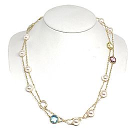 Akoya Pearl Quartz Necklace 14k Gold 8.5 mm Certified $2,750