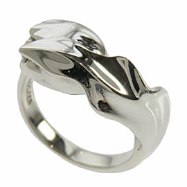 TIFFANY & Co 925 Silver Tulip motif Ring LXGQJ-451