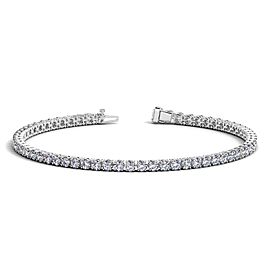 Round Diamond Tennis Bracelet in 14k White Gold (4 cttw)