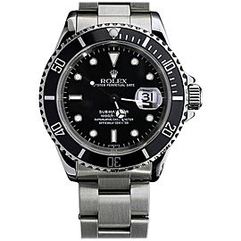 Rolex Submariner 16610 Stainless Steel & Black Dial 40mm Unisex Watch