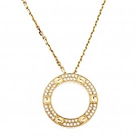 Cartier 18k Yellow Gold and Diamond Love Necklace