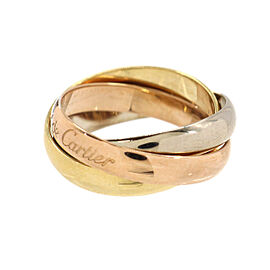 Cartier 18K white yellow pink gold US:5.25 Trinity Ring