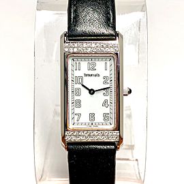 TIFFANY & CO. Quartz Steel Ladies Watch ~0.48TCW DIAMOND Bezel