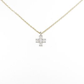 TIFFANY & Co 950 Platinum 18k Yellow Gold Cruciform Necklace LXGYMK-166