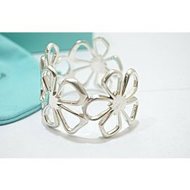 Tiffany & Co 925 Silver Flower Cuff Bracelet