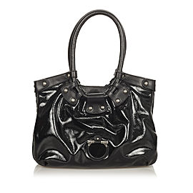 Ferragamo Gancini Patent Leather Shoulder Bag