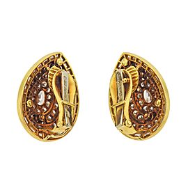 David Webb Diamond Gold Earrings