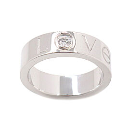 Cartier 18K White Gold US:5.25 Love 1P Diamond Ring