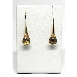 Large Citrine Quartz Drop Earrings 14k Gold 17 TCW Certified $850 821775