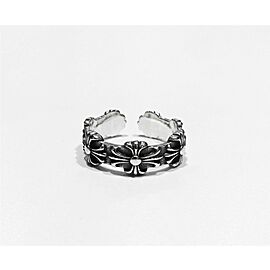 Chrome Hearts Sterling Silver Flower Ring