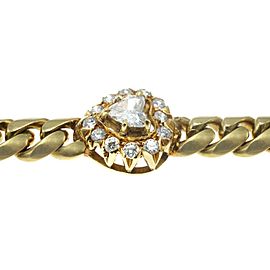 2.25 Carat Diamond Heart and 18 Karat Gold Bracelet